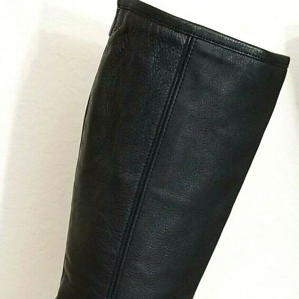 FRYE PHILLIP HARNESS EQUESTRIAN TALL RIDING BOOTS BLACK LEATHER ZIP 6.5 NWT - Picture 8 of 12